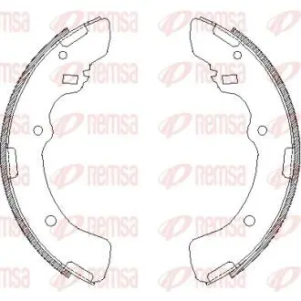 Колодки гальмівні барабанні (комплект 4 шт) REMSA 4379.00