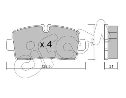 IVECO Комплект гальмівних колодок задні DAILY VI Платформа/шасі 33S13, 35S13, 35C13 14- CIFAM 822-1380-0