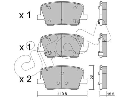 SSANGYONG Комплект гальмівних колодок задні REXTON (Y400, Y450) 2.0 (POX) 18- CIFAM 822-1232-0