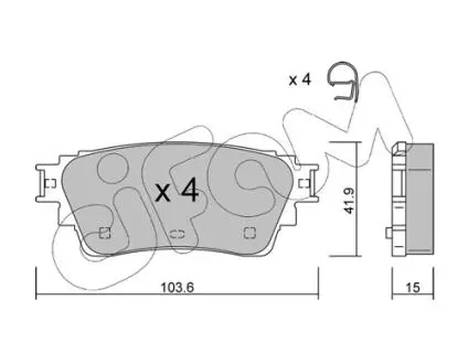 NISSAN Комплект гальмівних колодок задні ARIYA (FE0) EV 20- CIFAM 822-1294-0