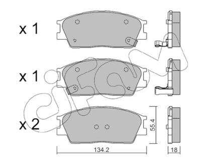 KIA Гальмівні колодки передні SOUL III (SK3) 1.6 MPi 19- CIFAM 822-1374-0