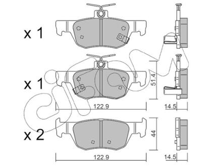 MAZDA Гальмівні колодки задні 3 (BP) 1.5 SKYACTIV-G 18- CIFAM 822-1226-0