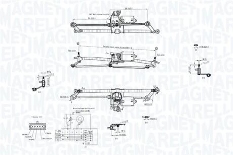 FIAT Трапеція склоочисника (з двигуном) DOBLO MAGNETI MARELLI 064351763010