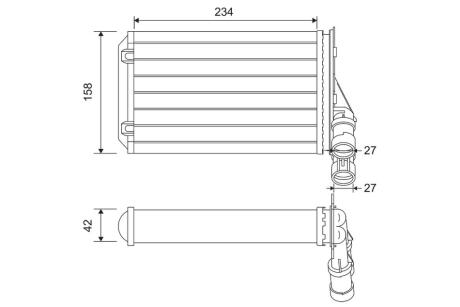 Радіатор обігрівача Valeo 812044