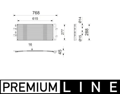 Фото skraplacz klimat behr premium line MAHLE / KNECHT AC1214000P SKRAPLACZ KLIMAT BEHR PREMIUM LINE MAHLE / KNECHT AC1214000P