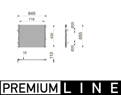 Фото chlodnica MAHLE / KNECHT CR2803000P CHLODNICA MAHLE / KNECHT CR2803000P