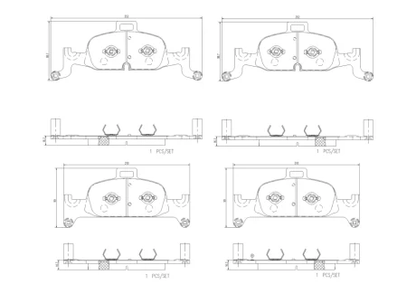 Klocki ham. XTRA CERAMIC AUDI/AUDI (FAW)/AUDI (SAIC) BREMBO P85164NX