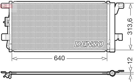 Радиатор кондиционера (с осушителем) Audi Q5 2.0-3.0DH 16- DENSO DCN02049