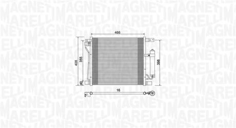 Condenser, air conditioning MAGNETI MARELLI 350203992000