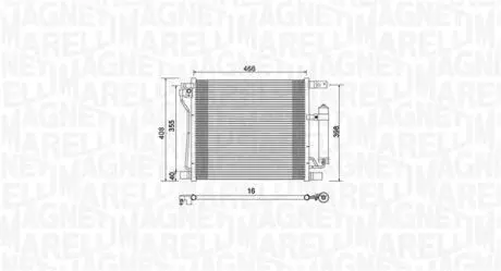 Condenser, air conditioning MAGNETI MARELLI 350203992000