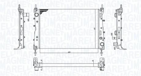 Radiator, engine cooling MAGNETI MARELLI 350213199100