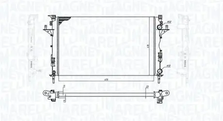 Radiator, engine cooling MAGNETI MARELLI 350213171900