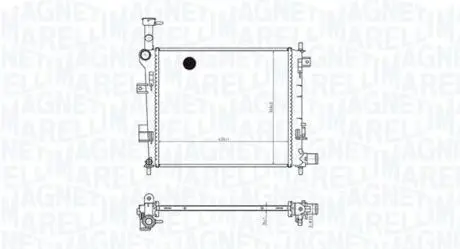 Radiator, engine cooling MAGNETI MARELLI 350213165400