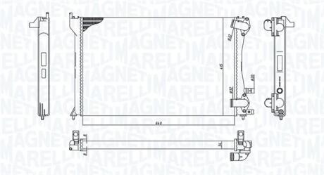 Radiator, engine cooling MAGNETI MARELLI 350213171300