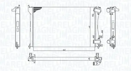 Radiator, engine cooling MAGNETI MARELLI 350213171300