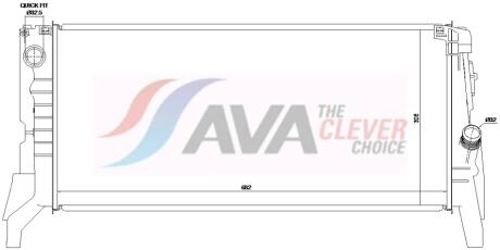 Радіатор, Система охолодження двигуна AVA COOLING BW2657