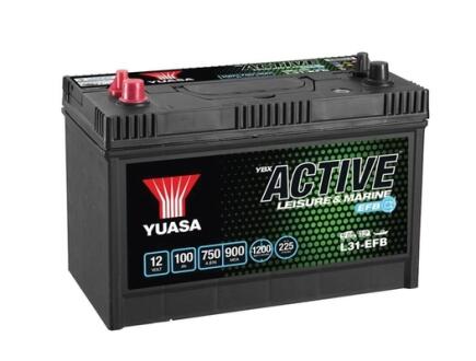 AKUMULATOR 100AH/750A L+ LEISURE&MARINE EFB YUASA L31EFB