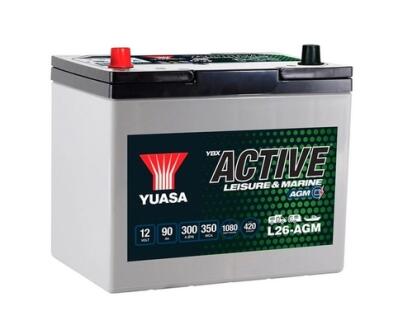 AKUMULATOR 90AH/300A P+ LEISURE&MARINE AGM YUASA L26AGM