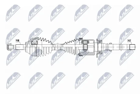 ПОЛУОСЬ NTY NPWFR204