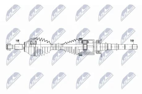 ПОЛУОСЬ NTY NPWFR205