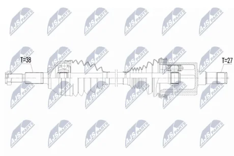 ПОЛУОСЬ NTY NPWFR208