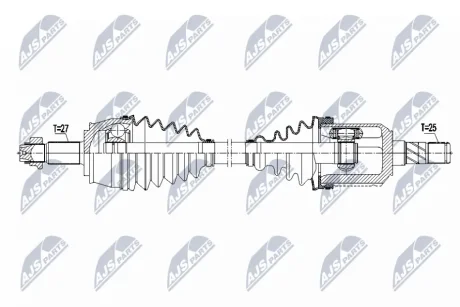 ПОЛУОСЬ NTY NPWFT106