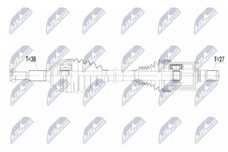 ПОЛУОСЬ NTY NPWFR207
