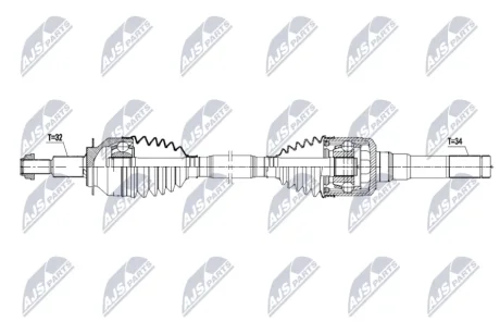 ПОЛУОСЬ NTY NPWFR191