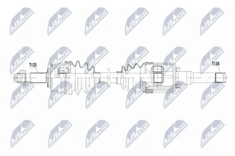 ПОЛУОСЬ NTY NPWPL185