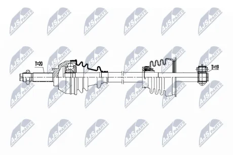 ПОЛУОСЬ NTY NPWFT107