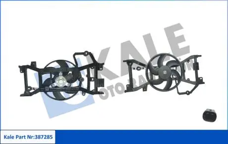 Вентилятор охлаждения радиатора (с диффузором) Renault Logan II (13-), Duster (1 KALE OTO RADYATOR 387285