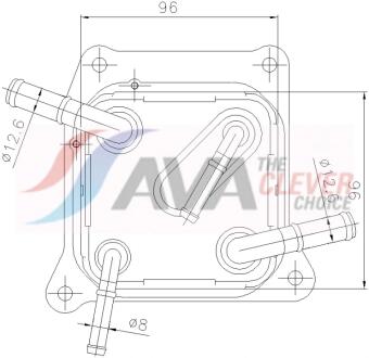 AVA NISSAN Оливний радіатор (без корпуса) JUKE 1.6 10-, PULSAR 1.6 CVTC 12-, QASHQAI / QASHQAI +2 I 1.6 07-, ALMERA 1.6 11- AVA COOLING DN3542