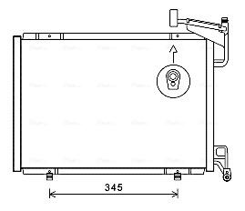 AVA FORD Радіатор кондиціонера (конденсатор) B-MAX 1.0 12-, FIESTA VI 1.0 12-, TRANSIT COURIER B460 1.0 14- AVA COOLING FD5592
