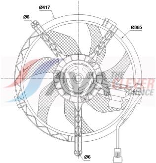 AVA MINI Вентилятор радіатора (без дифузора) MINI (R56) 10-, MINI (R55) 10-, MINI PACEMAN (R61) 12- AVA COOLING BW7663