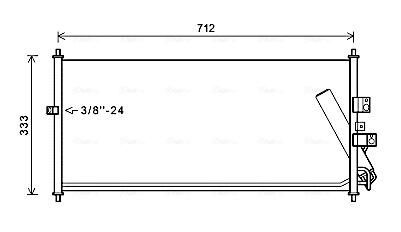 AVA NISSAN Радіатор кондиціонера (конденсатор) ALMERA II 1.5 03-, PRIMERA 1.9 02- AVA COOLING DN5277D