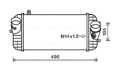 AVA HYUNDAI Інтеркулер GRAND SANTA FE 2.2 13-, SANTA FE III 2.0, 2.2 12-, KIA AVA COOLING HY4326