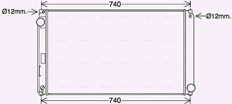 AVA TOYOTA Радіатор системи охолодження двигуна RAV 4 IV 2.0 12-, LEXUS AVA COOLING TO2748 (фото 1)