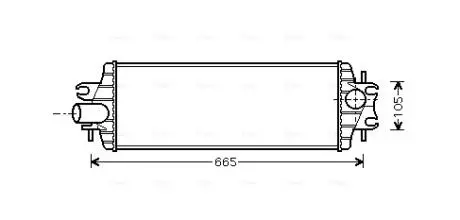AVA RENAULT Інтеркулер Trafic II, Opel Movano, Nissan 2.5dCi/DTI 01- AVA COOLING RTA4358