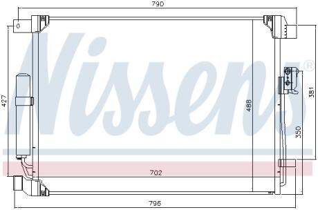 AVA NISSAN Радіатор кондиціонера (конденсатор) NAVARA NP300 2.3 15- AVA COOLING DN5543D