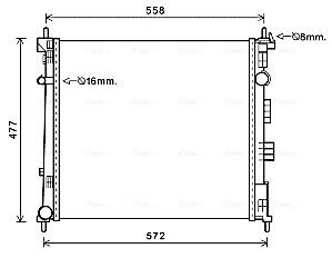 AVA NISSAN Радіатор охолодження EVALIA 1.5 10-, NV200 1.5 10- AVA COOLING DN2407