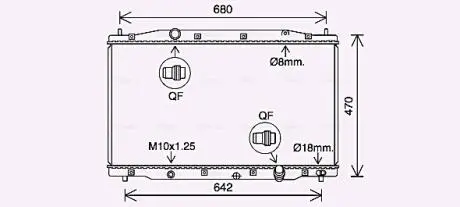 AVA HONDA Радіатор охолодження двиг. CR-V III 2.2 CTDi 07- AVA COOLING HD2315