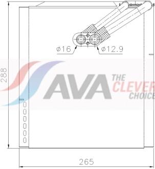 AVA HYUNDAI Випарник ix35, KIA AVA COOLING KAV357