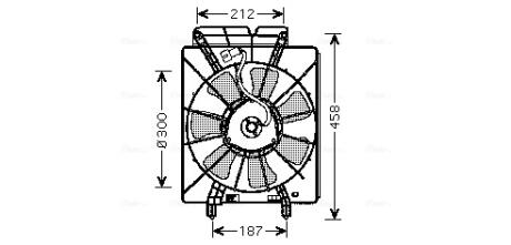 Вентилятор двигуна HONDA CR-V 2.0 06- (AVA) AVA COOLING HD7533