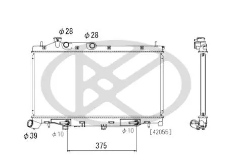 Радіатор двигуна (акпп) SUBARU FORESTER 2.0D 03.13- KOYORAD PL093792