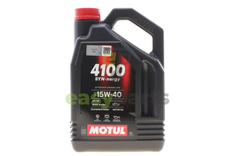 Олива 15W40 4100 Syn-nergy (4L) (API SP) (ACEA A3/B4) (113150) MOTUL 386507