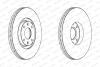 Диск гальмівний (передній) Citroen C4 04-13/Peugeot 207/308 07-14/307 03-09 (302x26) (з покр) (вент.) FERODO DDF1442C (фото 1)