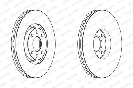 Диск гальмівний (передній) Citroen C4 04-13/Peugeot 207/308 07-14/307 03-09 (302x26) (з покр) (вент.) FERODO DDF1442C