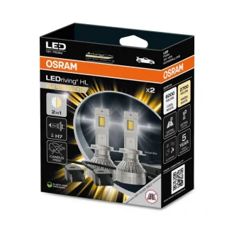 Żarówka LED (zamiennik H7) bez ECE **brak ECE** - LEDriving HL ALLSEASON 6000K/2700K OSRAM 64210DWALL2HB