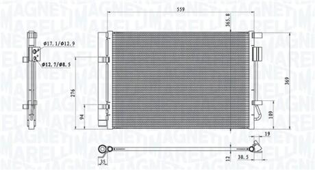CZESCI SAMOCHODOWE SKRAPLACZ SZT MAGNETI MARELLI 350203100800