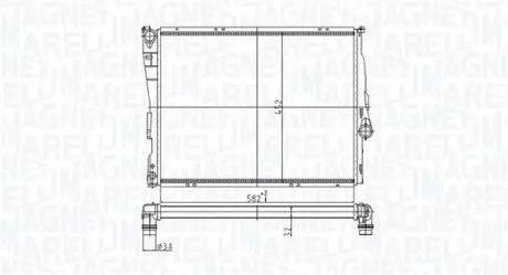 Radiator, engine cooling MAGNETI MARELLI 350213176800